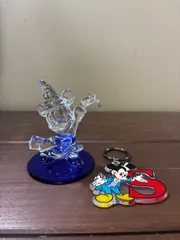 ミッキーマウス　ガラス製オブジェ　キーホルダー　東京ディズニーランド
