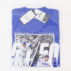 【三重店】大谷翔平 2024 50/50達成記念 Tシャツ ブルー サイズ:XL（ドジャース/MLB）【432-C840】