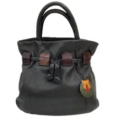 ♪♪IBIZA イビサ レディース ハンドバック レザー クリスマスチャーム付き ブラック