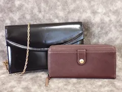 【2点セット】美品 チェーンショルダーバッグ ＆ PORTO レザー長財布 ブラック 黒 まとめ売り お得