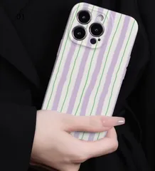 【送料無料】iPhoneケース 紫 チェック柄 シンプル おしゃれ レディース 洗練されたデザイン ソフト＆ハードケース 耐衝撃 全機種対応