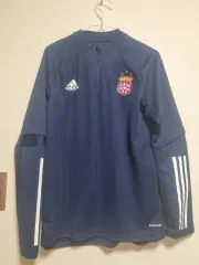 アディダス 日傘 長袖 トレーナー トップス ネイビー