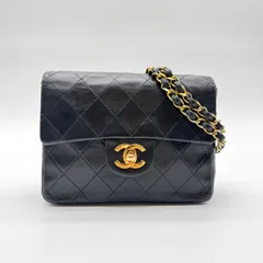 大人気✨CHANEL シャネル ショルダーバッグ ミニマトラッセ ココマーク ターンロック ゴールド金具 チェーンショルダー レザー ブラック シールあり