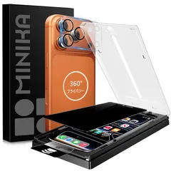 【新品】 MINIKA 【秒で貼り付け】 360度 見えないフィルム 用の iPhone 17 pro ガラスフィルム 覗き見防止 いPhone17pro 覗き見防止フィルム 上下 左右 見えない iPhone 17プロ 用 フィルム のぞき見防止 360 1