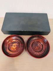 陶器製皿5枚セット 木箱付き 約12cm 渦巻き模様 花 緑 - メルカリ