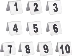 4M144 番号札 テーブルナンバー、アクリルテーブルナンバー 両面、席札 テーブル番号 席 番号 パーティー・結婚式・ホテル・飲食店・レストラン・カフェ用、卓上プレート 卓上札、省スペース、座席の配置がしやすい 1-30(6*6cm) シルバー