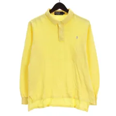 ポロ バイ ラルフローレン Polo by Ralph Lauren ポロシャツ 長袖 刺繍 イエロー L ☆AA★