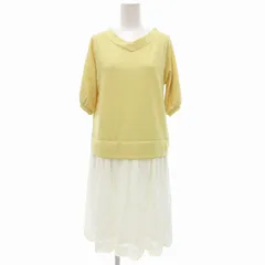 クチュールブローチ COUTURE BROOCH タグ付き ワンピース ロング 半袖 レース 花がら 38 白 ホワイト /JS