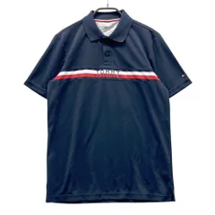 サイズ：M TOMMY HILFIGER GOLF トミー ヒルフィガーゴルフ  半袖ポロシャツ  ネイビー系 [240101609066] ゴルフウェア メンズ ストスト