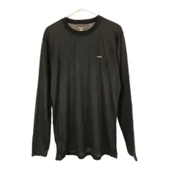 USA製 patagonia パタゴニア Capilene キャプリーン インナーＴシャツ アウトドア ブラック(メンズ L)中古 古着 X4129