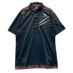 サイズ：L OAKLEY オークリー  半袖ポロシャツ ボタンダウン  ブラック系 [240101636924] ゴルフウェア メンズ ストスト