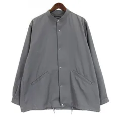 グリーンレーベルリラクシング ユナイテッドアローズ green label relaxing クリスプツイル バンドカラー ブルゾン グレー L 250603E ■GY03