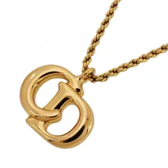 【6jbb0676-k】クリスチャンディオール ネックレス CDロゴ GPメッキ ゴールド【中古】レディース