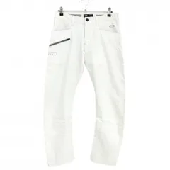 オークリー パンツ 白 ロゴグレー ティー装着可 ストレッチ  メンズ 34 ゴルフウェア Oakley