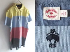 Brooks Brothers Red Fleece ブルックスブラザーズ ゴールデンフリース/羊ロゴ刺繍 パネルボーダー 鹿の子 ポロシャツ M