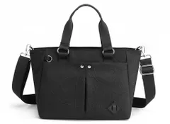 [ハルジオ] お散歩バッグ 犬 散歩 バック ショルダー トート 2way トートバッグ ショルダーバッグ 小さめ ミニ かわいい おしゃれ シンプル 散歩バッグ 散歩用 鞄 かばん ペット マナー おさんぽ おでかけ 可愛い お洒落 人気 (ブ [ブラック]