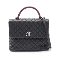 シャネル CHANEL ハンドバッグ マトラッセ ココハンドル ブラック キャビアスキン(グレインドカーフ) エキゾチックレザー ココハンドル マトラッセ 2wayショルダー