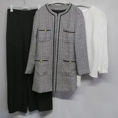 レディーススーツ 3点セット(ジャケット、パンツ、ブラウス)  M sa-012