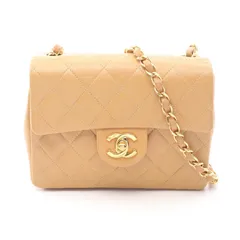 シャネル CHANEL ショルダーバッグ ミニマトラッセ ベージュ ラムスキン（羊革） ミニマトラッセ チェーンショルダー レディース Used A