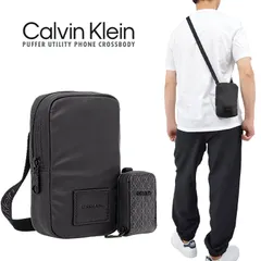 CALVIN KLEIN クロスボディショルダーバッグ ユニセックス PUFFER UTILITY PHONE CROSSBODY 財布 スマホ収納可 コインポーチ付 クロスボディバッグ 2WAYバッグ 鞄 ギフト プレゼント 男女兼用 ユニセックス