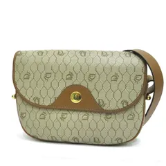    中古 ディオール ハニカム柄 PVC ショルダーバッグ ABランク ベージュ Diorロゴ レディース 【送料無料】【名谷店】