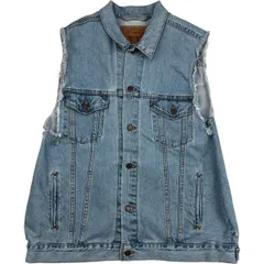 古着 90年代 リーバイス Levi's 70507-0334 カットオフ デニムベスト USA製 メンズXL相当 ヴィンテージ/eaa617752