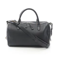 セリーヌ CELINE ハンドバッグ ブラック レザー 2wayボストンバッグ レディース Used A