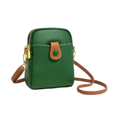 【新品】 [Molena] [モレナ] ショルダーバッグ ポシェット スマホポーチ レディース 本革 レザー 小さめ コンパクト 軽量 ファスナー 柔らか 上品 おしゃれ 旅行 デート お出かけ プレゼント (グリーン)