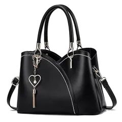 【新品】 [ReiLuana] ショルダー バッグ レディース 2way ハンドバッグ 斜めがけ 多収納 仕切り 自立型 チャーム付き 人気 可愛い お洒落 かばん 肩かけ ミニ 鞄 シンプル 肩掛け カバン コンパクト bag 軽量 カジュアル 防水 大 0