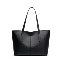 【新品】 [アズルテ] トートバッグ レディース ファッション 間仕切り 付 ショルダーバッグ ハンドバッグ 鞄 肩掛け バッグ カバン 間仕切 収納 314 ブラック 1