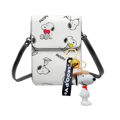 【新品】 [Willsmiile] 2個セット スヌーピー スマホポーチ 携帯ケースショルダーバッグ ミニ ショルダーバッグ 中学生 高校生 レディース メンズ かわいい お財布ショルダー 斜め掛け 軽量 レディース 長さ調節可能 大容量 通勤 通学 肩掛 1