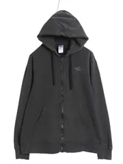 【お得なクーポン配布中!】 ノースフェイス フルジップ スウェット フード パーカー メンズ L / 古着 アウトドア トレーナー  裏起毛 ワンポイント シンプル ブラック