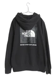 【お得なクーポン配布中!】 ノースフェイス 両面 プリント スウェット フード パーカー メンズ L / アウトドア トレーナー プルオーバー グラフィック 裏起毛 ブラック