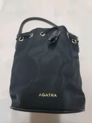 アガタ ブラック バケットバッグ トートバッグ レディース 巾着バッグ