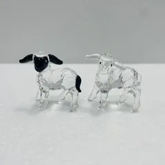 2個セット スワロフスキー（Swarovski）子羊 ヒツジ Little Lamb / Lammのサムネイル