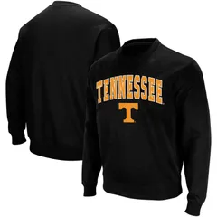 コロシアム メンズ トップス Tシャツ クルーネック スウェット ロゴ Mens Colosseum Black Tennessee Volunteers Arch Logo Crew Neck Sweatshirten Black ブラック