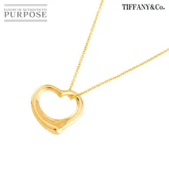 ティファニー TIFFANY&Co. オープンハート 幅15.5mm ネックレス 41cm K18 YG イエローゴールド 750 Open Heart Necklace 90311562