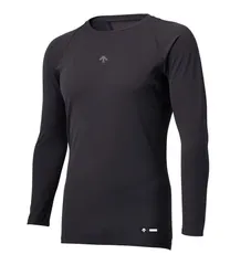 【新品】DESCENTE（デサント）丸首長袖アンダーシャツ ベースボールインナー 吸汗速乾 ストレッチ 野球 ソフトボール シャツ　ブラック　DB5SUD20M-BK00