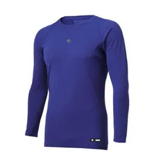 【新品】【Sサイズのみ】DESCENTE（デサント）丸首長袖アンダーシャツ ベースボールインナー 吸汗速乾 ストレッチ 野球 ソフトボール シャツ　ブルー　DB5SUD20M-BL00-S