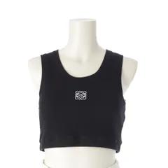 ロエベ コットン アナグラム タンクトップ トップス ブラック S【中古】のサムネイル