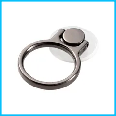 【人気商品】P-STRBCRBK ブラック クリアタイプ 落下防止/スタンド機能 360度回転 ホールドリング スマホリング エレコム