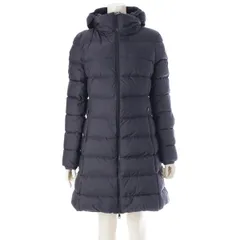 モンクレール 2023 ナイロン GIE フーデッド ロング ダウンコート アウター ネイビー 2【中古】