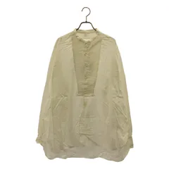 【美品】  45r / フォーティファイブアール | インドカディ コットン バンドカラー ピンタックシャツ | 3 | オフホワイト | レディース