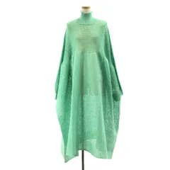 ISSEY MIYAKE / イッセイミヤケ | 2025AW | PANINI プレス加工 ニット ワンピース | 2 | エナメルグリーン | レディース