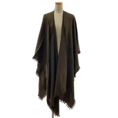 【美品】  ASAUCE MELER / アソース メレ | ウール フリンジ ポンチョ ストール | F | ブラウン | レディース