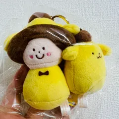 【新品】サンリオ×mizutama ポムポムプリン マスコット ぬいぐるみキーホルダー コラボ 限定 タグ付き SANRIO