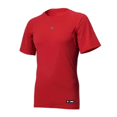 【新品】DESCENTE（デサント）丸首半袖アンダーシャツ ベースボールインナー 吸汗速乾 ストレッチ 野球 ソフトボール シャツ　レッド　DB5SUD10M-RD00