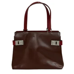 FERRAGAMO/SalvatoreFerragamo(サルバトーレフェラガモ) ハンドバッグ ガンチーニ ブラウン×レッド レザー