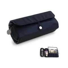 メイクブラシホルダーオーガナイザー 旅行用メイクブラシケース コスメバッグ ポータブルロールアップブラシ収納バッグ メイクブラシとコスメ メイクアップバッグ メイクブラシバッグ 収納バッグ メイクブラシバッグ 多機能 折りたたみ式 プロ仕様 美容メイクアップツ