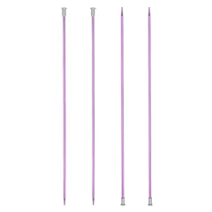 uxcell 4本組アルミニウム編み針 4mm (アメリカサイズ6) 片先編み棒 35cm 金属製手芸道具 ハンドメイドプロジェクト DIY用 パープル